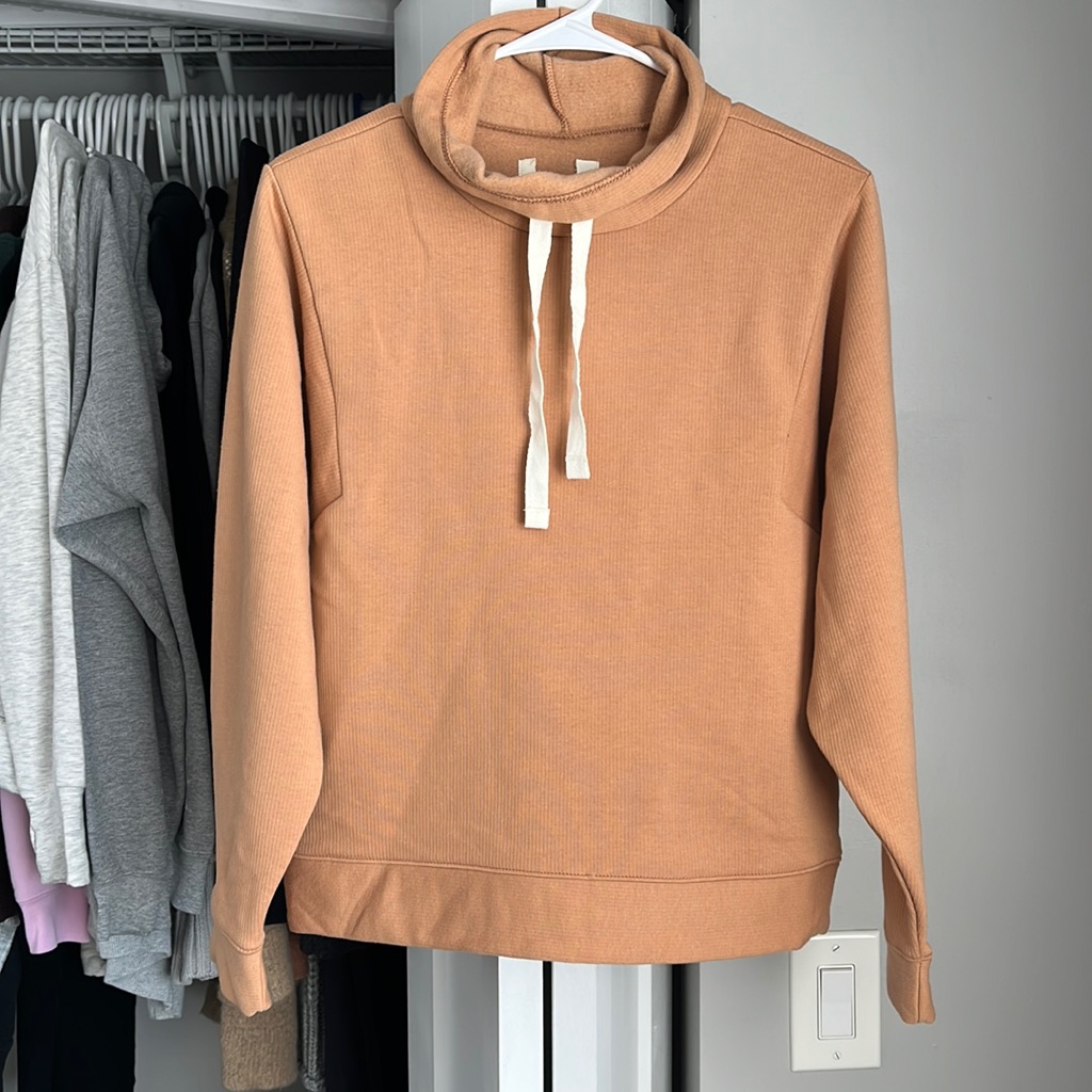 Madewell Loungewear Rust Cowlneck Sweatshirt, Nwot
